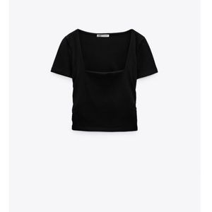 Zara black crop top